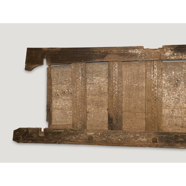 Andrianna Shamaris Ancient Hand Carved Wooden Panel For Sale - Image 18 of 18