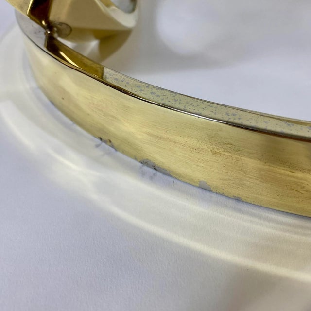 1970’s Hollywood Regency Brass Ring Table For Sale - Image 4 of 6