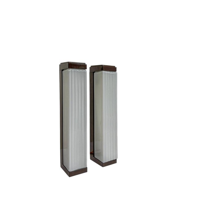 1960s Mid-Century Textured Glass Wall Lights from Herda, 1960s, Set of 2 For Sale - Image 5 of 18