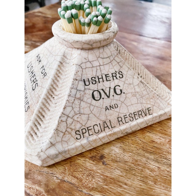 Ceramic Late 19th Century Antique Scotch Whiskies Advertising Match Striker For Sale - Image 7 of 8