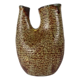 Double Vase in Speckled Stoneware, 1960s For Sale
