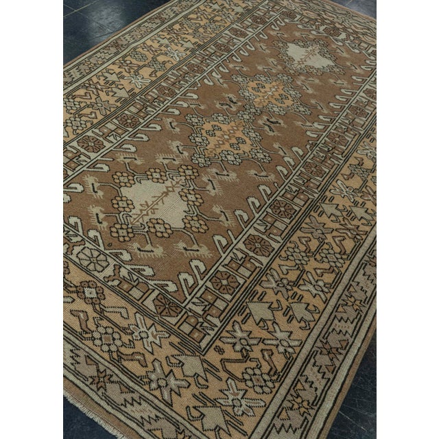 Brown Turkish Vintage Rug 5'1" x 7'10" #20553 For Sale - Image 8 of 8