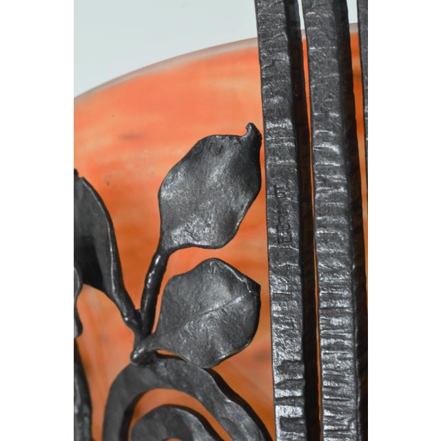 1920s Edgar Brandt & Daum French Art Deco Chandelier For Sale - Image 11 of 13