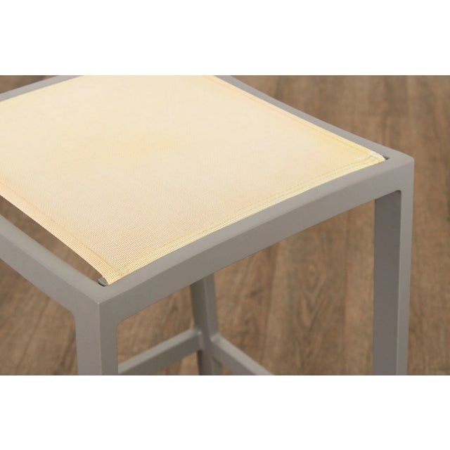 Gray Janus et Cie. 'Koko II' Mesh Backless Bar Stool For Sale - Image 8 of 12