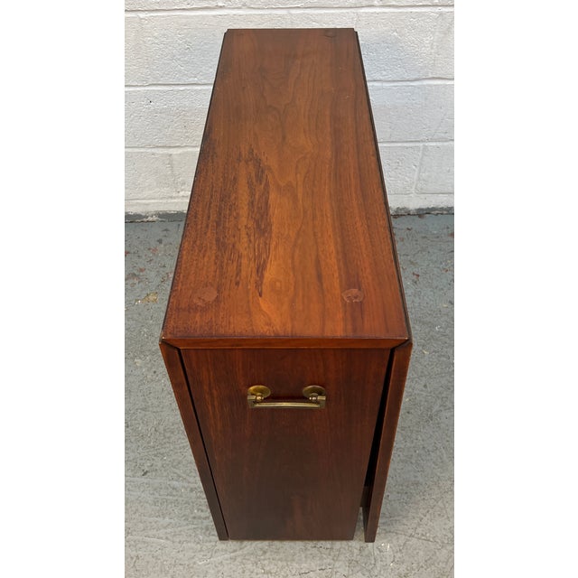 Mid 20 Century Hide-Away Drop Leaf Walnut Dining Table For Sale - Image 11 of 16