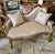 2020s French Rococo Style Settee Sofa – Beige Embroidered Upholstery With Ornate Gold Leaf Frame For Sale - Image 5 of 5
