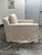 Textile Restoration Hardware Slipcover Belgian Linen Shelter Armchair + Ottoman For Sale - Image 7 of 12