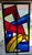 Contemporary Large Stained Glass Framed Window Signed by Artist Matty Walker For Sale - Image 3 of 4