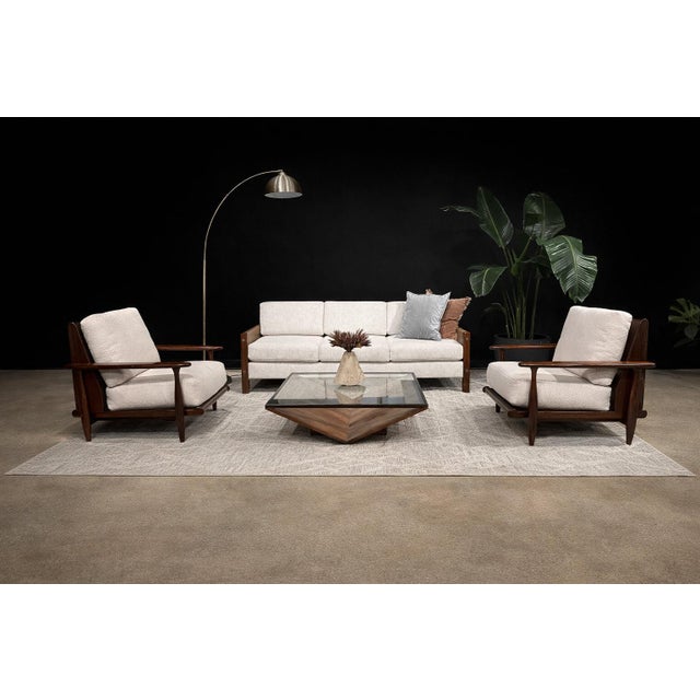 A powerful and refined pair of Brazilian modern armchairs produced by Liceu de Artes, dating to the 1960s. Executed in...