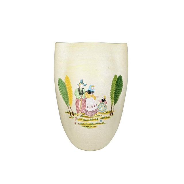 Mid-Century Hand-Painted Ceramic Vase by L. Poggi Assalini for CE AS Albisola, Italy, 1950s For Sale - Image 15 of 15