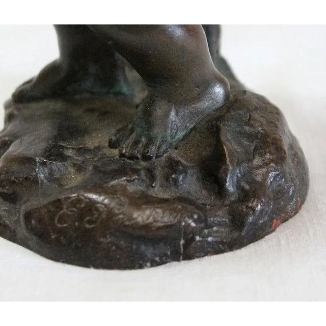 Bronze Bacchus Child Figureine by E. Pasteur, 19th Century For Sale - Image 17 of 18