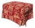Clarence House Kanji Red Chinoiserie Cut Velvet Ottoman For Sale