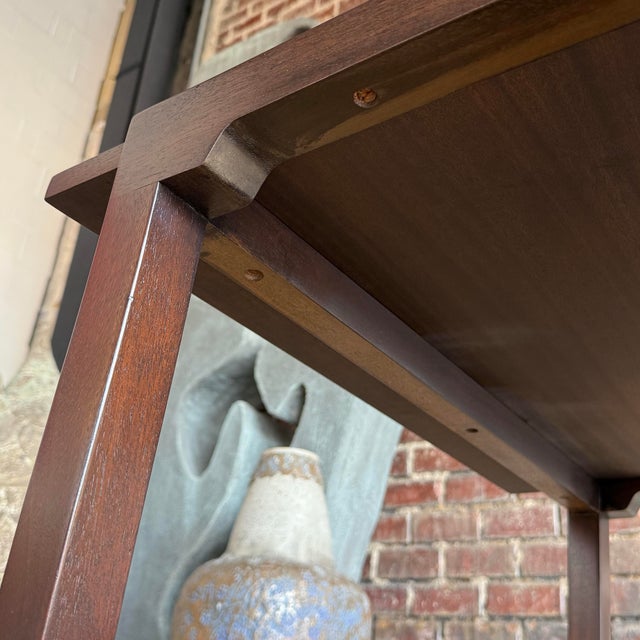 Mid-Century Modern Mid-Century Modern Refinished Dunbar Side Lamp Table With Drawer For Sale - Image 3 of 12