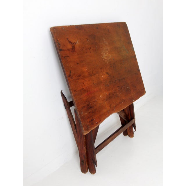 Wood Antique Drafting Table For Sale - Image 7 of 12
