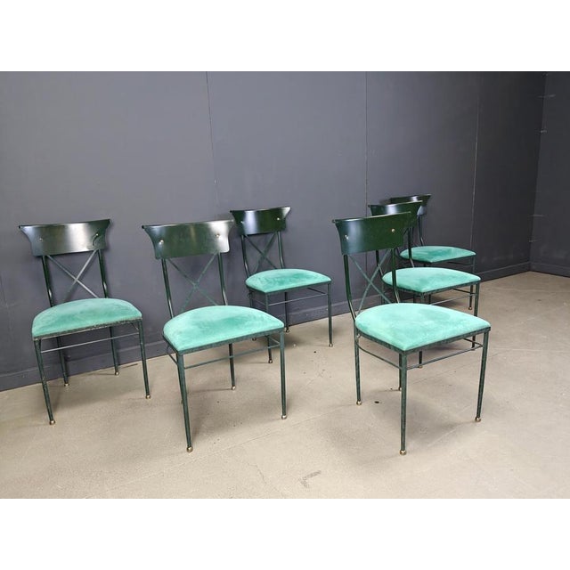 Animal Skin Vintage Dining Chairs from Belgochrom, 1970s, Set of 6 For Sale - Image 7 of 12