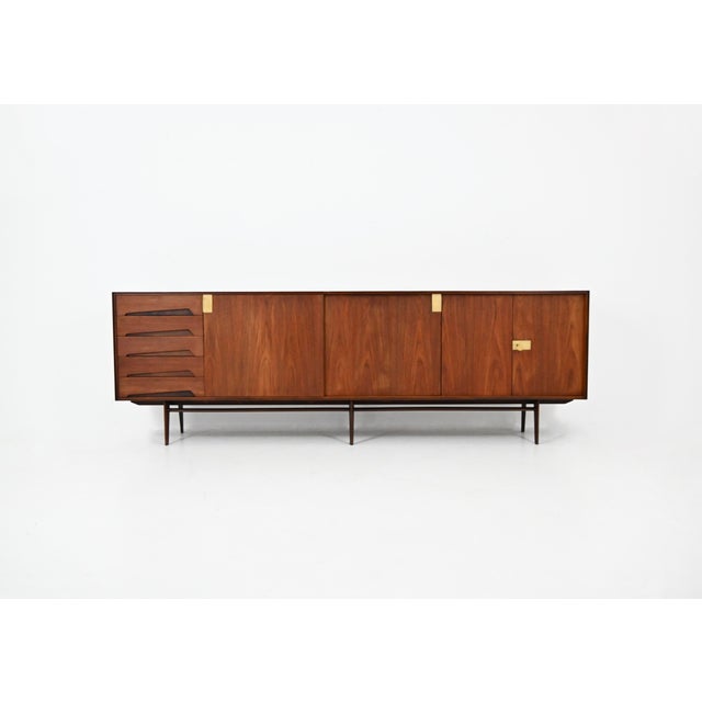 Mid-Century Modern Sideboard attributed to Renato Magri for Cantieri Carugati, 1960s attributed to Edmondo Palutari For Sale - Image 3 of 16