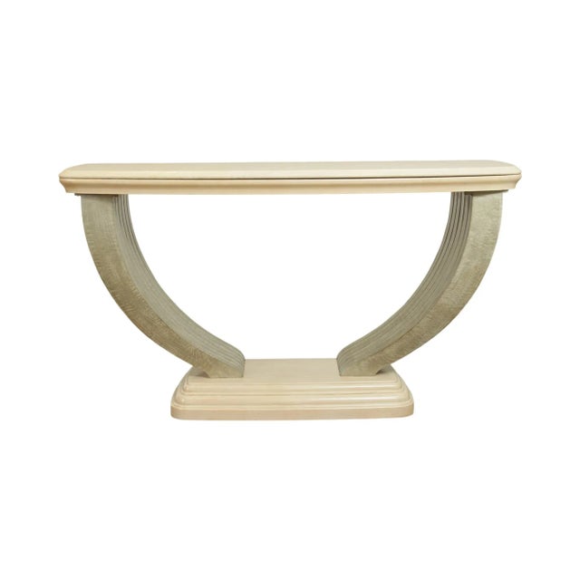 Large Postmodern Travertine Top Console Table For Sale - Image 13 of 13
