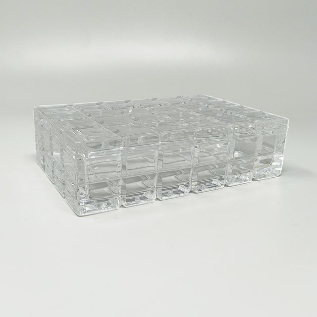 Glass Vintage Italian Crystal Box by Colle, 1970s For Sale - Image 7 of 8