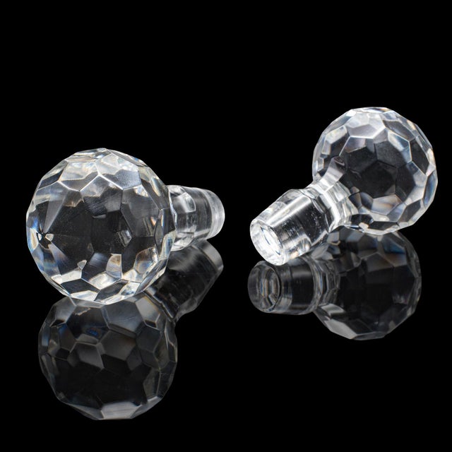 Pair of Vintage Spirit Decanters, English, Cut Glass, Liqueur Bottle, Port, Gin For Sale - Image 12 of 12