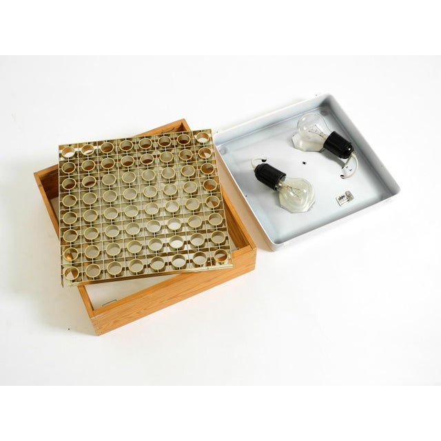 Square Ceiling Lamp in Pine Wood from Alda, Sweden, 1970s For Sale - Image 12 of 18