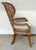 Original retail $2720, stylish Made Goods Organic Modern Faux Rattan Aurora Dining Chair, wood legs, white fabric cushion,...