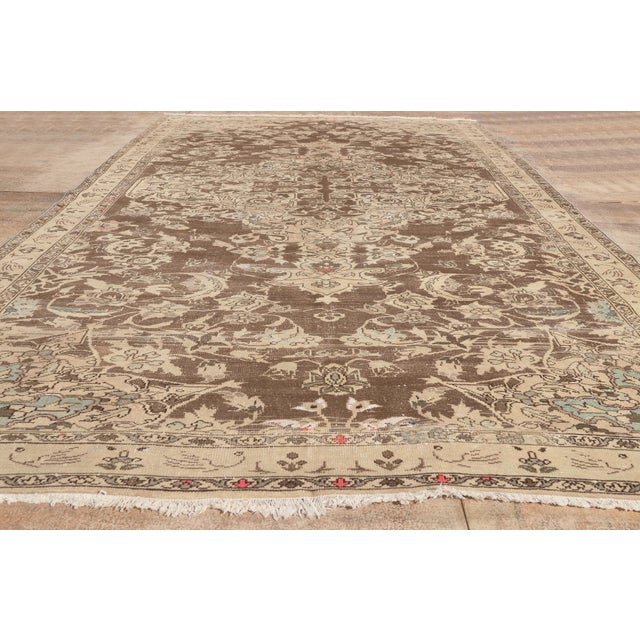 Antique Persian Feridan Rug, 07'05 X 12'03 For Sale - Image 9 of 10