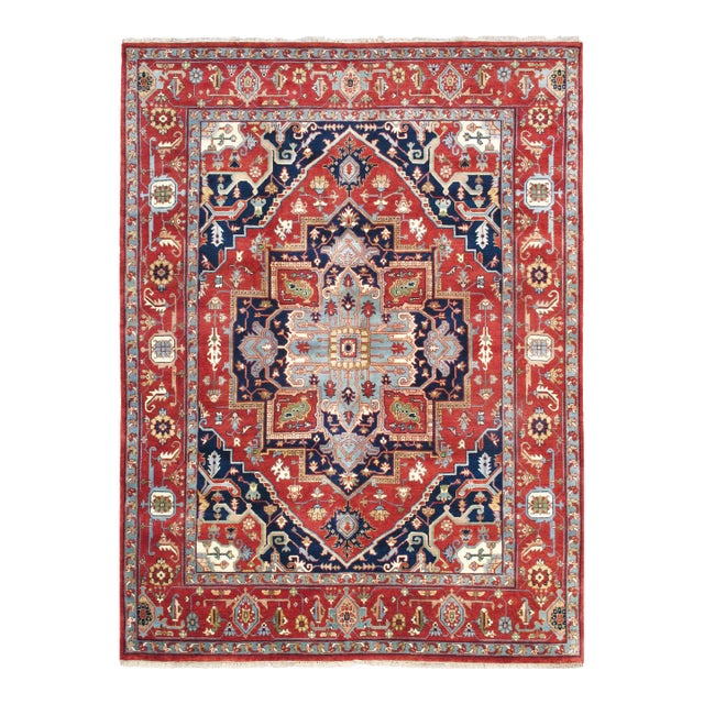 Serapi Wool Rust Area Rug- 8' 9'' X 12' 3'' For Sale
