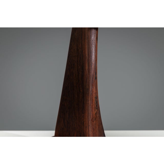 Brown Large Mid-Century Rosewood Table Lamp, 1960s For Sale - Image 8 of 15