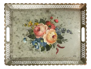 Painted Metal Tray, 1900s