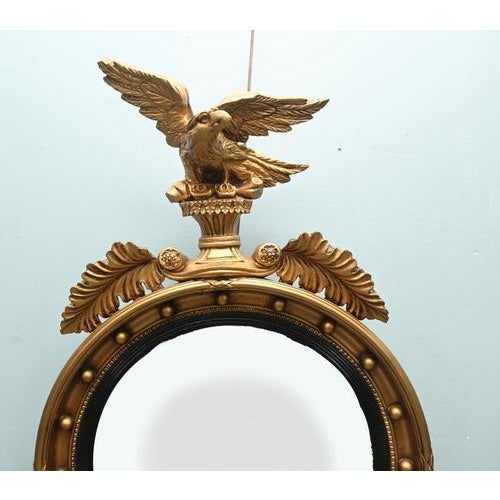 Regency Revival Gilt and Glass Eagle Mirror For Sale - Image 4 of 7