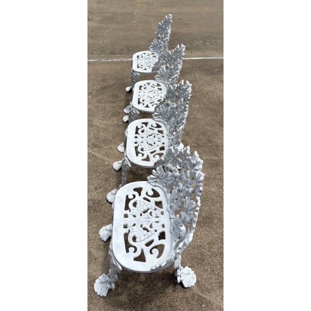 Mid Century Iron Garden Table and 4 Chairs For Sale - Image 11 of 12