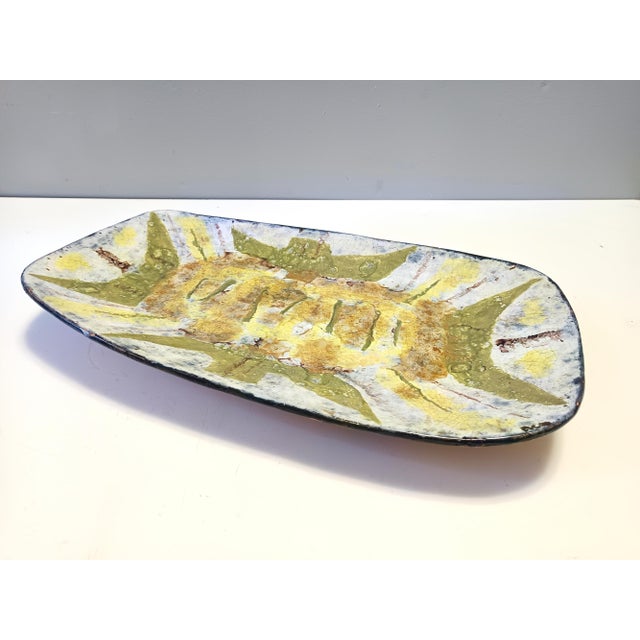 1950s Large Earthenware Artistic Wall Panel, 1959 For Sale - Image 5 of 15