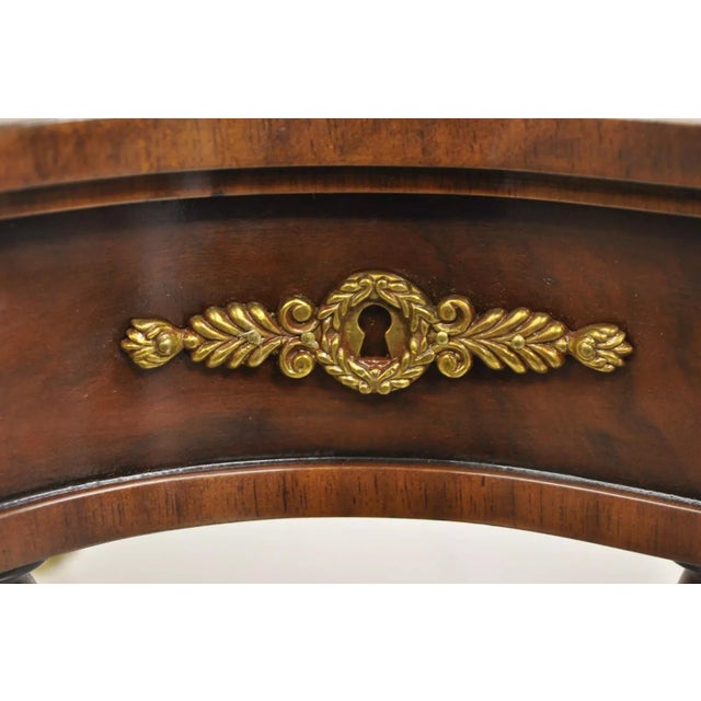 Maitland - Smith Maitland Smith Style Jewelry Box Burl Walnut Baby Grand Piano Form With Brass Paw Feet For Sale - Image 4 of 11