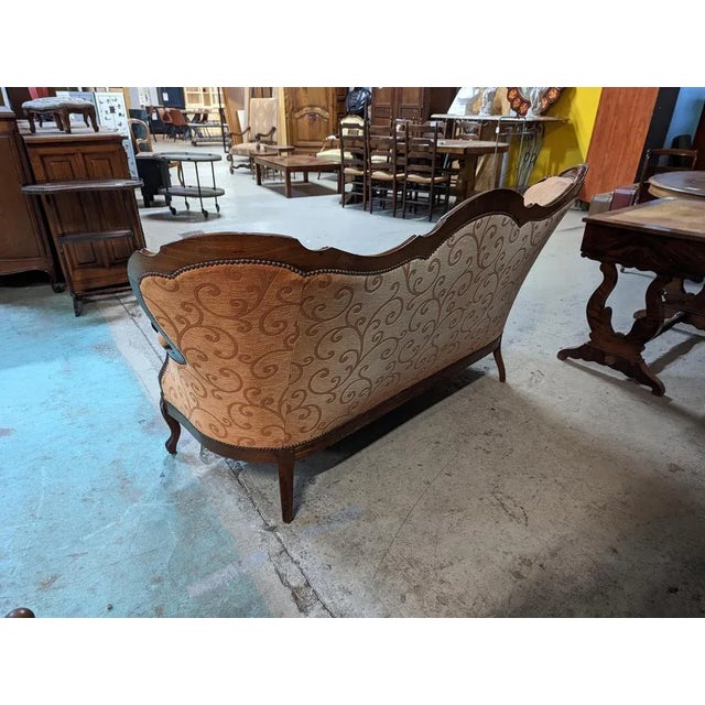 Napoleon III Style Sofa in Mahogany For Sale - Image 4 of 5