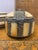 Mid 20th Century Round Moroccan Silver Filigree and Bone Box