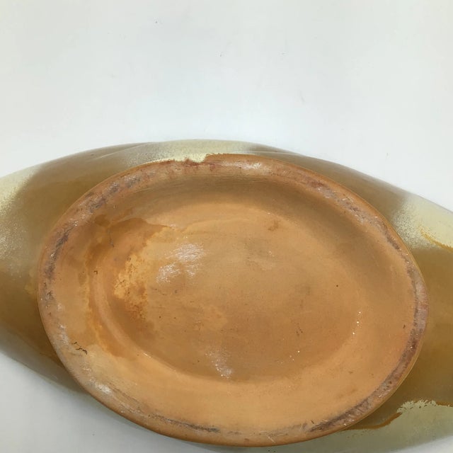 Ceramic Vintage Frankoma Centerpiece Plainsman Brown Satin Bowl For Sale - Image 7 of 13