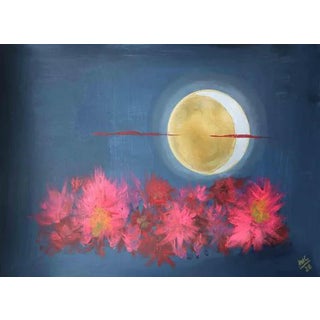 Anna Maria Caboni, Night Flower, Acrylic Painting, 2026 For Sale
