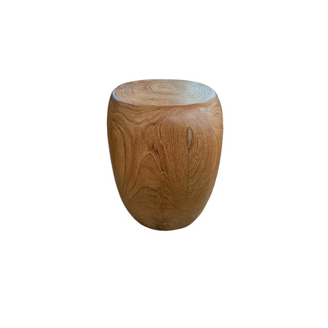 Not Yet Made - Made To Order Sculptural Teak Wood Stool, Modern Organic For Sale - Image 5 of 6