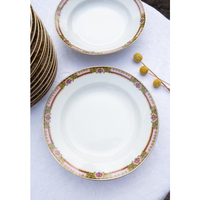 Vintage Flat Plates and Soup Plates from Limoges Porcelain, 1930s, Set of 16 For Sale - Image 3 of 8