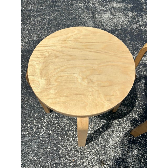 1990s 1990s Vintage Ikea Frosta Birch Plywood Stacking Stools, Pair For Sale - Image 5 of 7