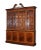Large Georgian-style mahogany breakfront bookcase Councill furniture. It has four glass doors with wood mullions framed...