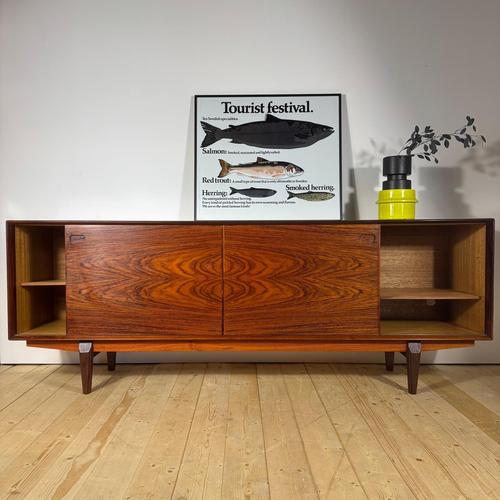 Brown Vintage Sideboard in Rosewood, 1960s For Sale - Image 8 of 14