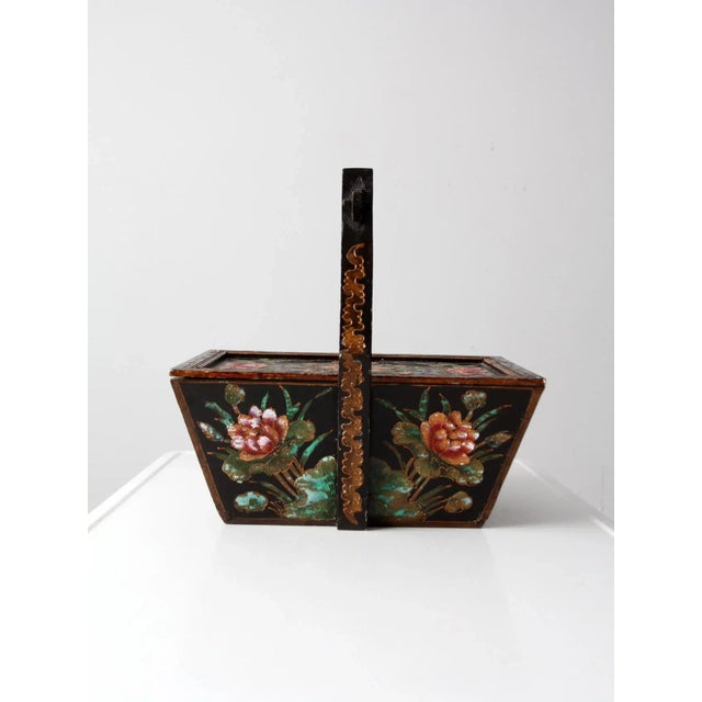 Antique Chinese Painted Box For Sale - Image 6 of 13