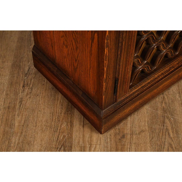 Jamestown Lounge Co. Colonnade Collection Vintage Sculpted Oak Long Credenza For Sale - Image 11 of 18