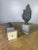 Metal 19th Century Italian Zinc Flame Finials on Distressed Wood Bases For Sale - Image 7 of 7