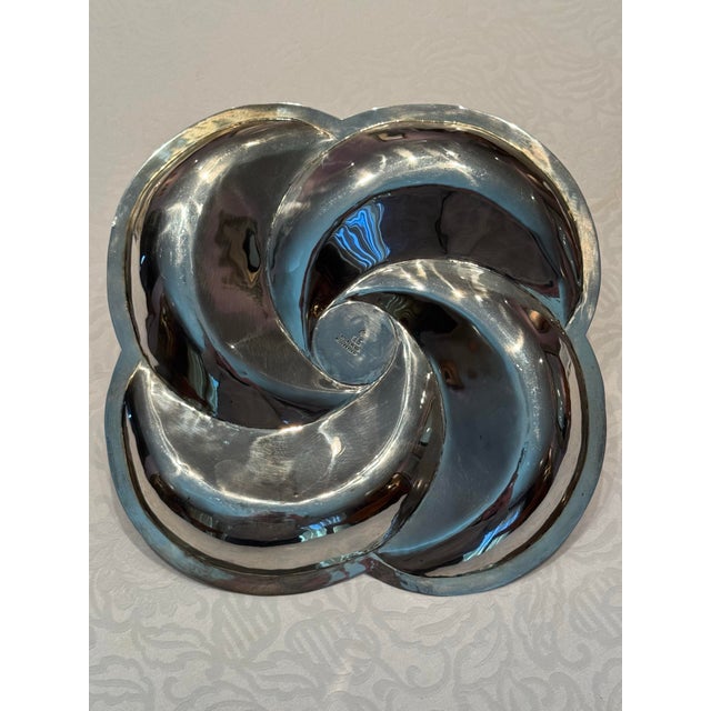 Solid Sterling Silver Divided Serving Dish For Sale - Image 4 of 6