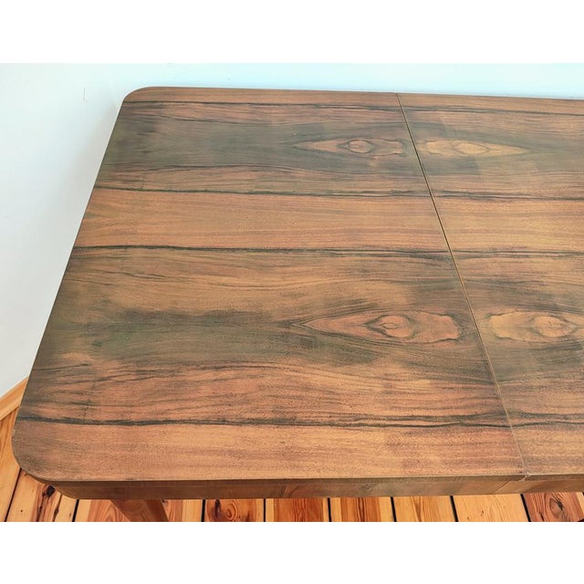 Czechoslovakian Extendable Dining Table by Jindřich Halabala for Up Závody, 1950s For Sale - Image 11 of 18