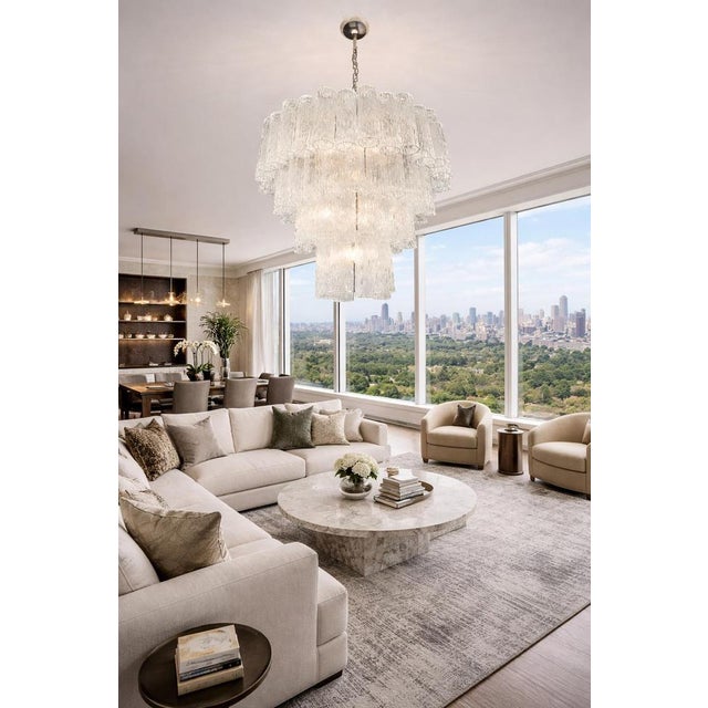 Italian Chandelier in Murano Glass, 1990 For Sale - Image 6 of 12