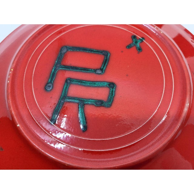 Red Ceramic Set by Robert Picault for Vallauris, France, 1950, Set of 4 For Sale - Image 9 of 18