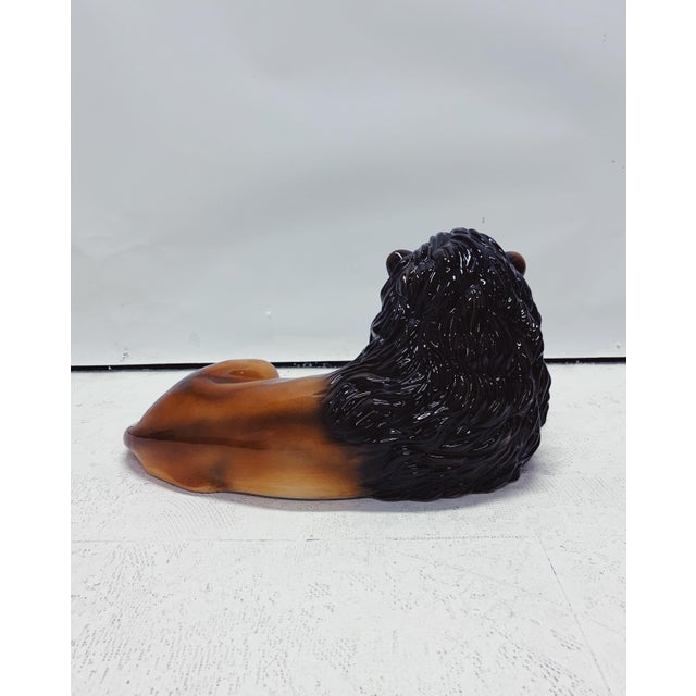 Contemporary Ceramic Lion Statue from Ceramiche Boxer For Sale - Image 3 of 9
